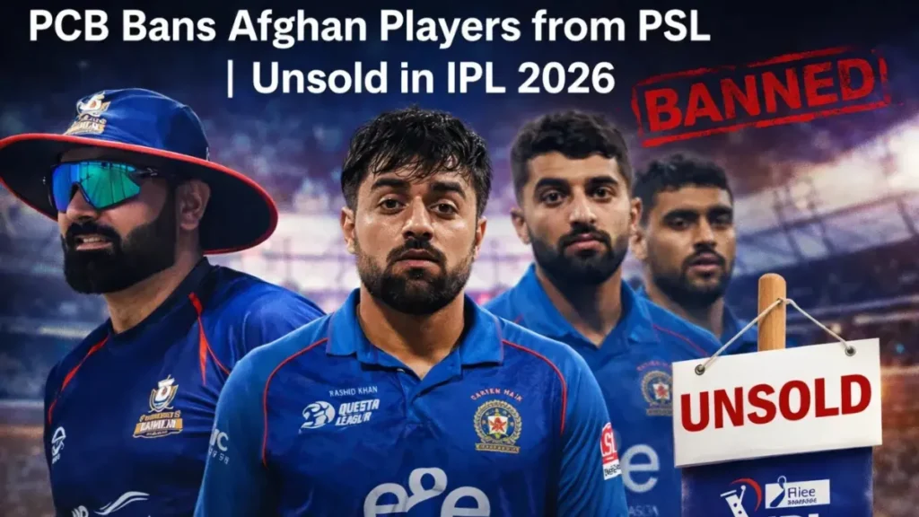 PCB Bans Afghan Players from PSL Unsold in IPL 2026